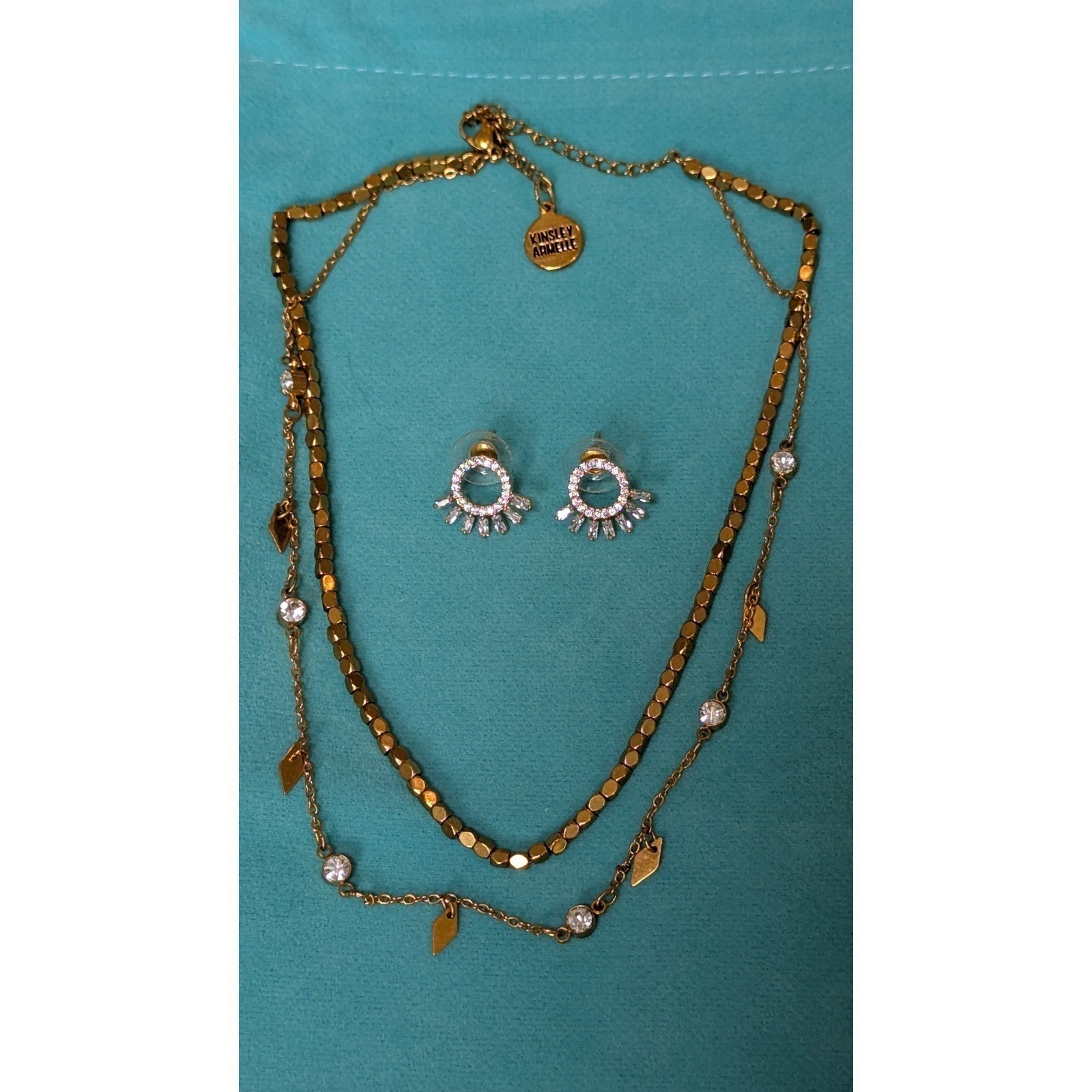 Kinsley Armelle Maya Necklace And Finley Earrings In Gold 47$